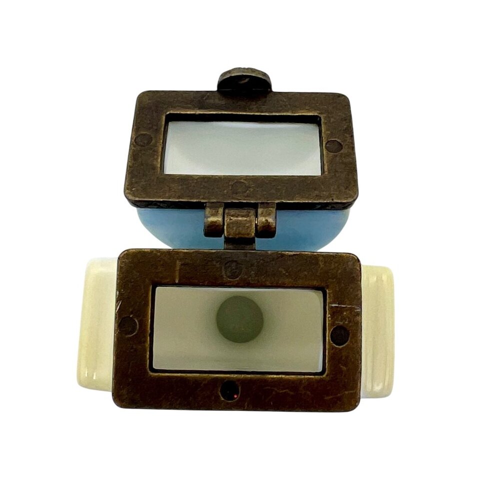 Vintage Ceramic Morning Glory Hinged Trinket Box Midwest Of Cannon Falls - Picture 8 of 9